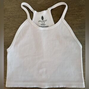 FP MOVEMENT BY FREE PEOPLE Happiness Runs M/L Light Pink Crop Tank Top